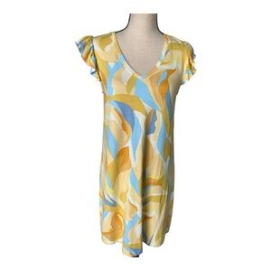 Tribal Jeans Yellow Floral Dress Size S